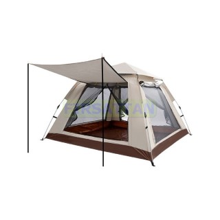 4 Tarafı Kare Tenteli Tam Otomatik Kamp Çadırı 4 Kişilik