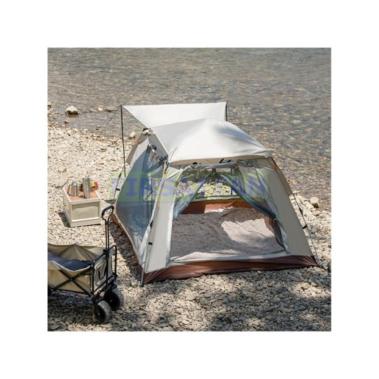 4 Tarafı Kare Tenteli Tam Otomatik Kamp Çadırı 4 Kişilik