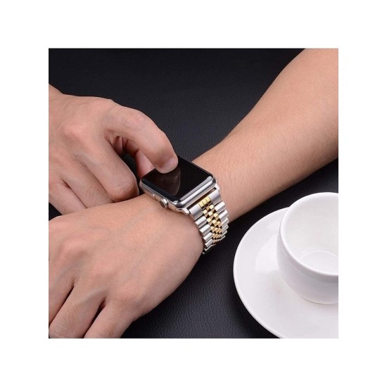 42 – 49 mm Uyumlu Paslanmaz Çelik Ayarlanabilir Rolex Metal Kordon