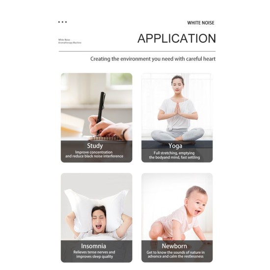 8 Doğa Sesli Aroma Difüzör Nemlendirici ve Bluetooth Hoparlör