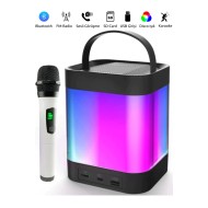 Z9 Karaoke Hoparlör Taşınabilir Bluetooth Hoparlör Mikrofon Seti Siyah