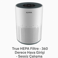 Auhma ARP 001 Hava Temizleyici True Hepa Filtre Sessiz 360 Derece Hava Girişi