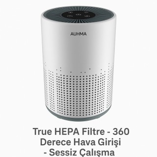 Auhma ARP 001 Hava Temizleyici True Hepa Filtre Sessiz 360 Derece Hava Girişi