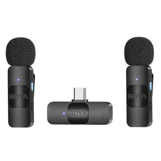 Boya BY-V20 Ultra Kompakt Android Uyumlu İkili Kablosuz Mikrofon Type-C