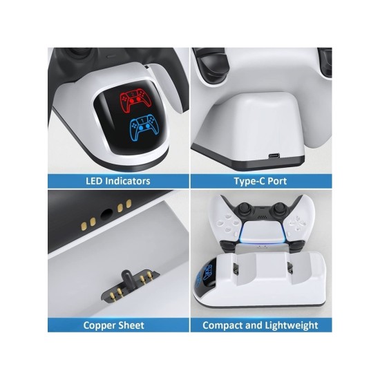 PS5 Dualsense Göstergeli Hızlı Şarj İstasyonu PS5 Charging Dock 0515