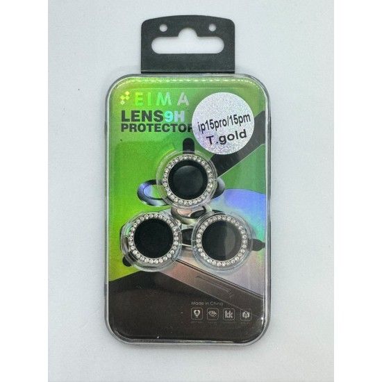 iPhone 15 Pro  15 Pro Max Taşlı 9H Kamera Koruyucu Lens