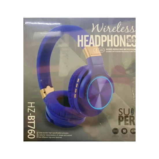 Wireless Headset HZ-BT760 Bluetooth Stereo Kulaklık Siyah