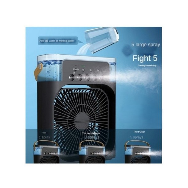 5 Çıkışlı Pervaneli Ultrasonik Hava Nemlendirici Beyaz