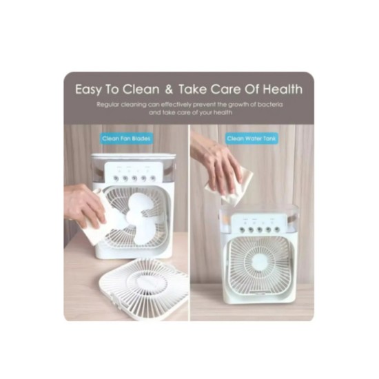 5 Çıkışlı Pervaneli Ultrasonik Hava Nemlendirici Beyaz
