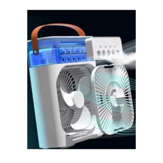 5 Çıkışlı Pervaneli Ultrasonik Hava Nemlendirici Beyaz