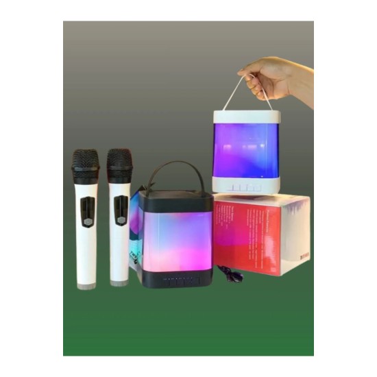 Z9 Karaoke Hoparlör Taşınabilir Bluetooth Hoparlör Mikrofon Seti Siyah