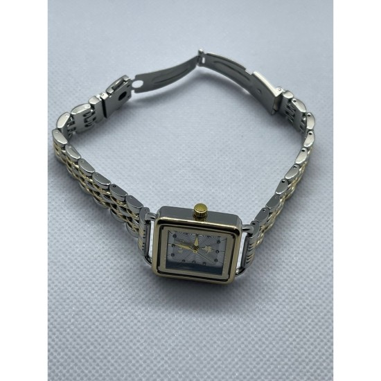 Spolo Gümüş Gold Kare Lux Kadın Kol Saati