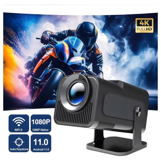 HY320 Mini Siyah Taşınabilir Sinema Projektörü Ev Sineması