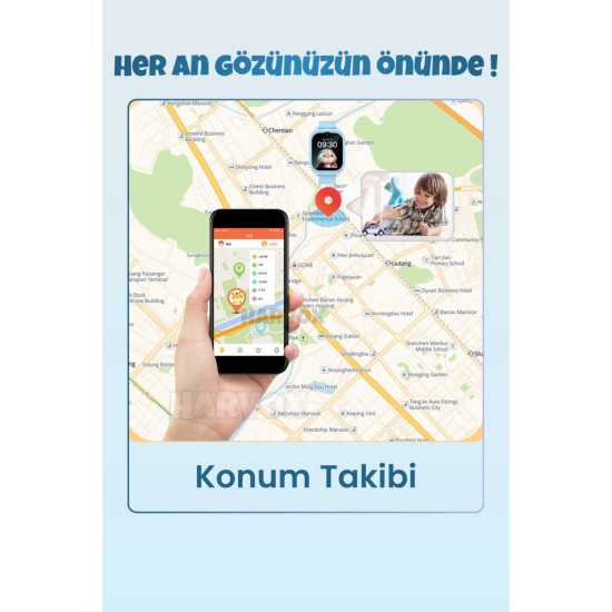 HARVOX HX 4G MAX Görüntülü Görüşmeli Akıllı Çocuk Takip Saati Mavi