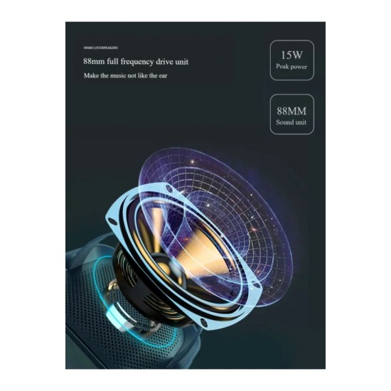 Z9 Karaoke Hoparlör Taşınabilir Bluetooth Hoparlör Mikrofon Seti Beyaz