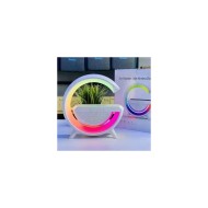 BT-2301 Wireless Kablosuz Şarj Destekli Radyolu Rainbow Aydınlatmalı Bluetooth Hoparlör Fm Radyo