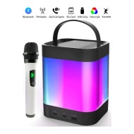 Z9 Karaoke Hoparlör Taşınabilir Bluetooth Hoparlör Mikrofon Seti Beyaz