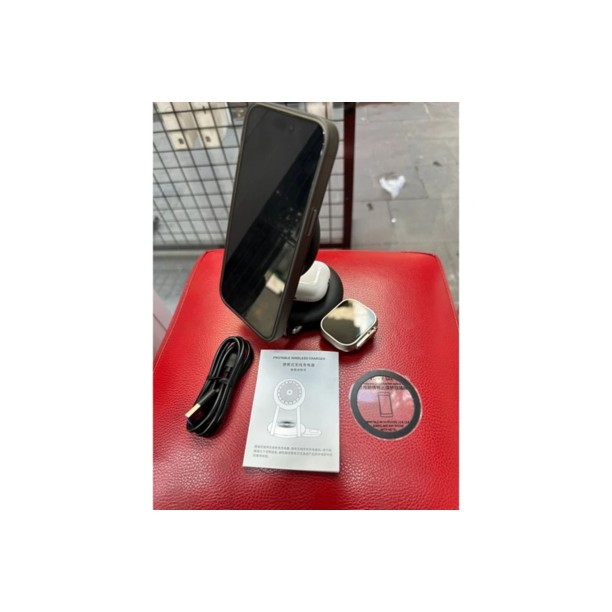 Magsafe Kablosuz 15 W Hızlı Şarj Standı 3 in 1 Apple Samsung Huawei Uyumlu