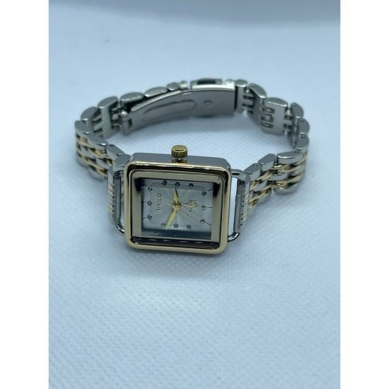 Spolo Gümüş Gold Kare Lux Kadın Kol Saati
