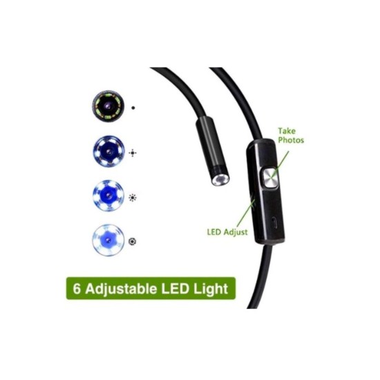 Endoskop Kameralı Boru muayene cihazı 3in1 2MT 5.5mm  USB kablosu  Borescope Su geçirmez