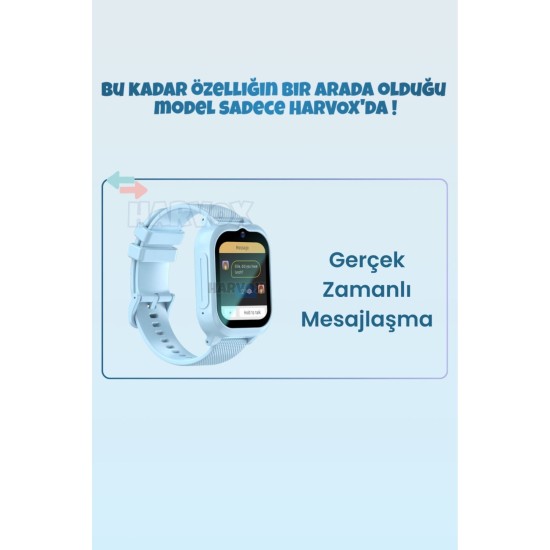 HARVOX HX 4G MAX Görüntülü Görüşmeli Akıllı Çocuk Takip Saati Mavi