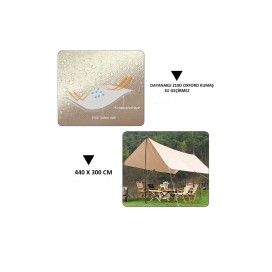 Etrafı Açık Güneşlik Gölgelik Tente Plaj Barınağı