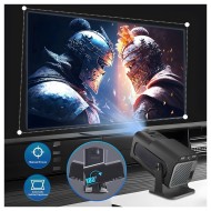 HY320 Mini Siyah Taşınabilir Sinema Projektörü Ev Sineması