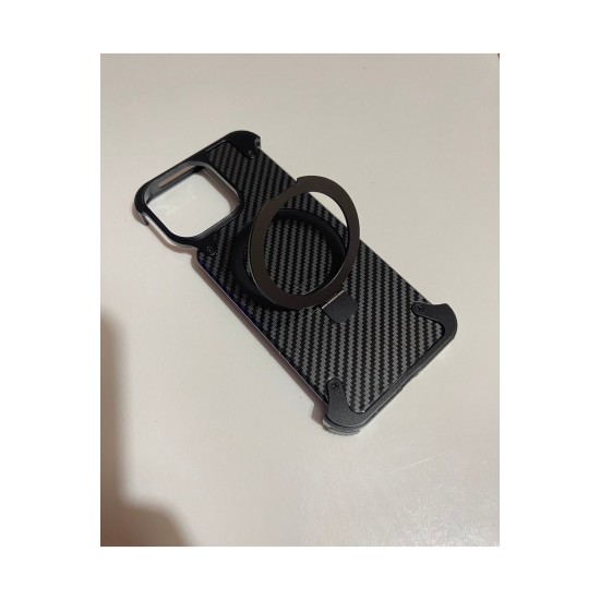 Samsung Galaxy S24 Ultra Magsafe ve Standlı Tank Kılıf Siyah Yeşil Kırmızı