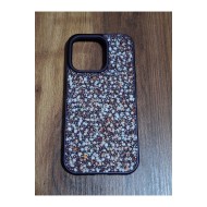 iPhone 14 Pro Uyumlu Derin Mor Taşlı Silikon Kılıf