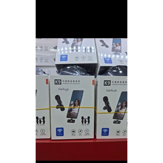 K9 Kablosuz Yaka Mikrofonu Çift Set Lightning Uyumlu