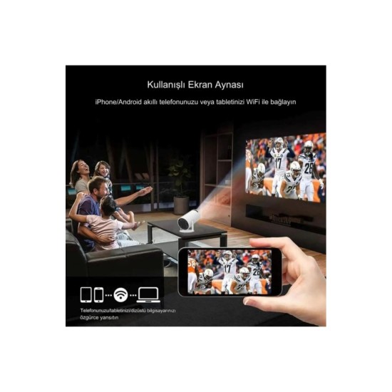 HY300 Taşınabilir Projeksiyon Mini Projektör Cihazı