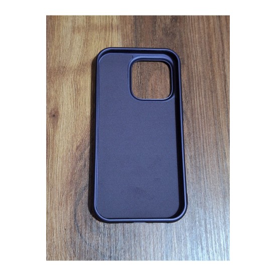 iPhone 14 Pro Uyumlu Derin Mor Taşlı Silikon Kılıf