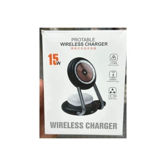 Magsafe Kablosuz 15 W Hızlı Şarj Standı 3 in 1 Apple Samsung Huawei Uyumlu