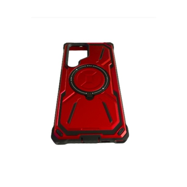 Samsung Galaxy S23 Ultra Magsafe ve Standlı Tank Kılıf Kırmızı