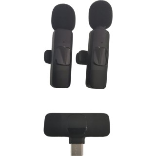 K9 Kablosuz Yaka Mikrofonu Çift Set Type-C Uyumlu