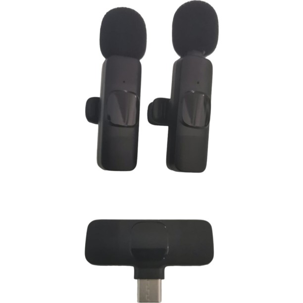 K9 Kablosuz Yaka Mikrofonu Çift Set Type-C Uyumlu