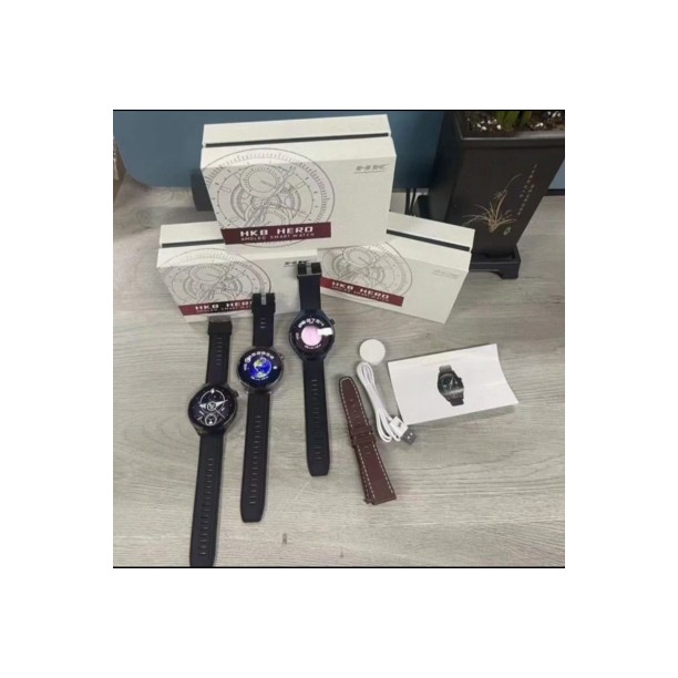 HK 8 Hero Gümüş Curved AMOLED Akıllı Saat