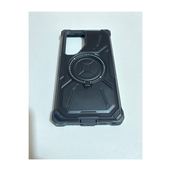 Samsung Galaxy S24 Ultra Magsafe ve Standlı Tank Kılıf Siyah Yeşil Kırmızı