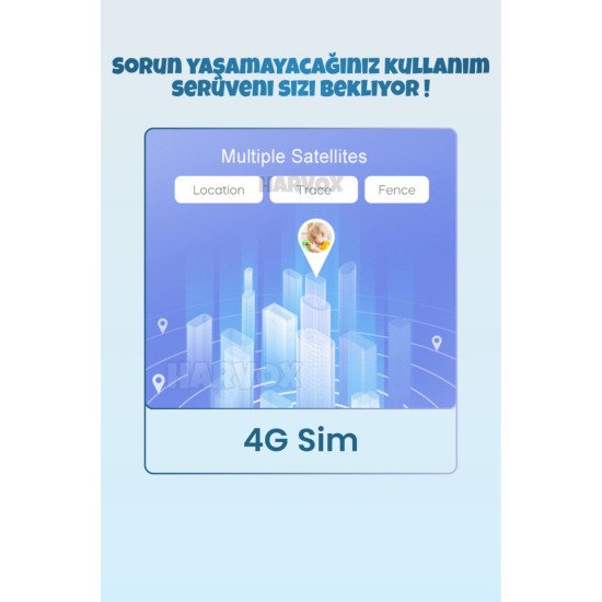 HARVOX HX 4G MAX Görüntülü Görüşmeli Akıllı Çocuk Takip Saati Mavi