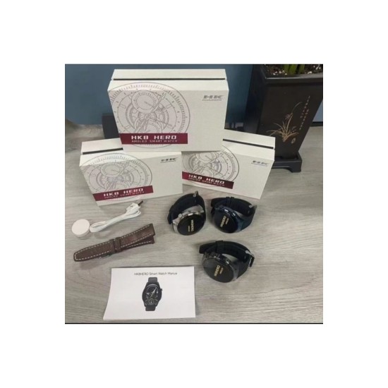 HK 8 Hero Gümüş Curved AMOLED Akıllı Saat