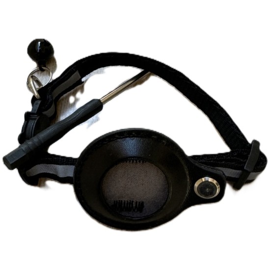 Airtag Tutuculu Kedi Tasması Zilli ve Reflektörlü Siyah