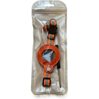 Airtag Tutuculu Kedi Tasması Zilli ve Reflektörlü Turuncu