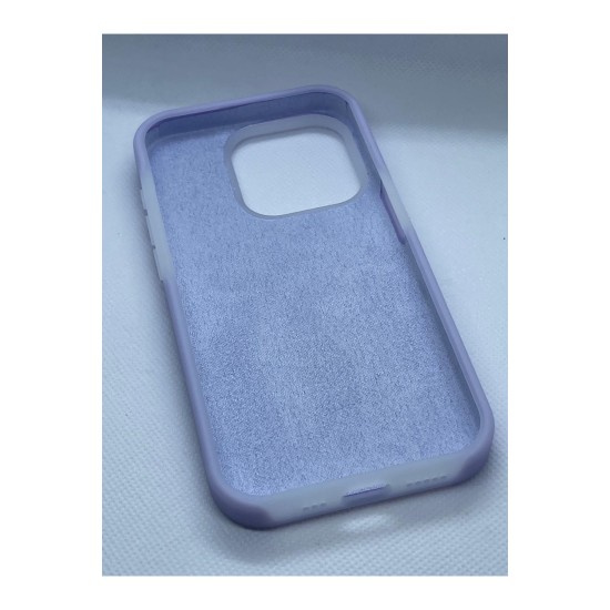 Apple iPhone 15 Pro Premium Silikon Kılıf Lila