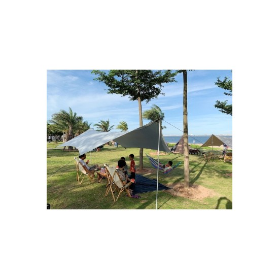 Etrafı Açık Güneşlik Gölgelik Tente Plaj Barınağı