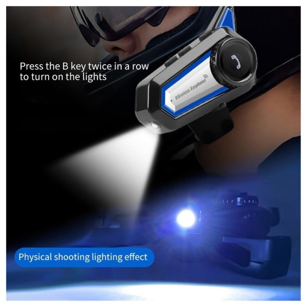 BT 31 Kask Için Bluetooth 5.0 Motosiklet Intercom Su Geçirmez Kablosuz Kulaklık