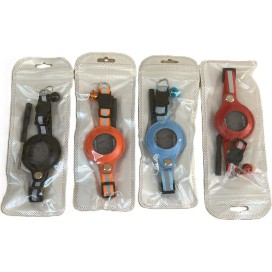 Airtag Tutuculu Kedi Tasması Zilli ve Reflektörlü Siyah