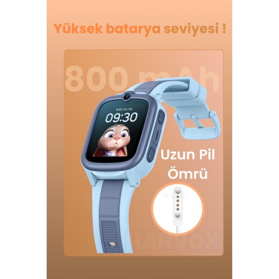 HARVOX HX 4G PRO Görüntülü Görüşmeli Akıllı Çocuk Takip Saati (BTK Kayıtlı – Siyah)