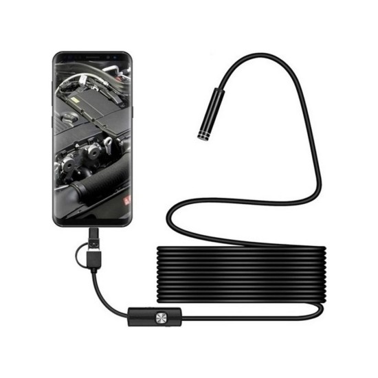 Endoskop 20 Metre Sert Kablolu Yılan Kamera Su Geçirmez Yılan Kamera