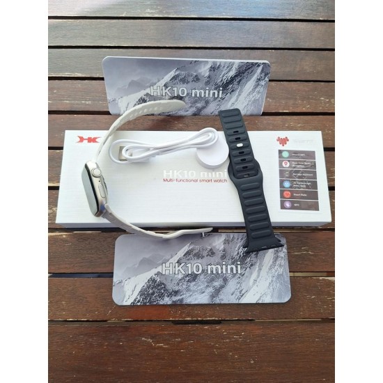 Hk10 mini 38 mm Akıllı Saat Titanyum ve Siyah
