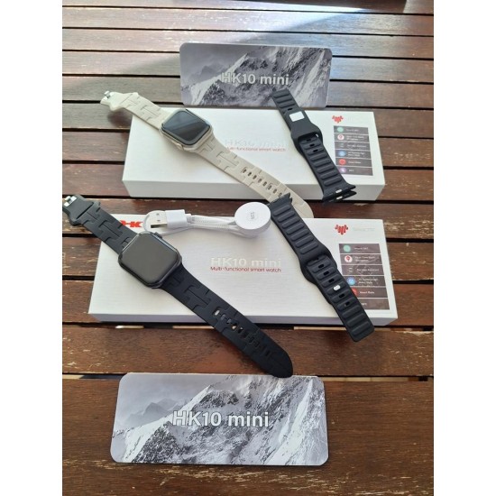 Hk10 mini 38 mm Akıllı Saat Titanyum ve Siyah